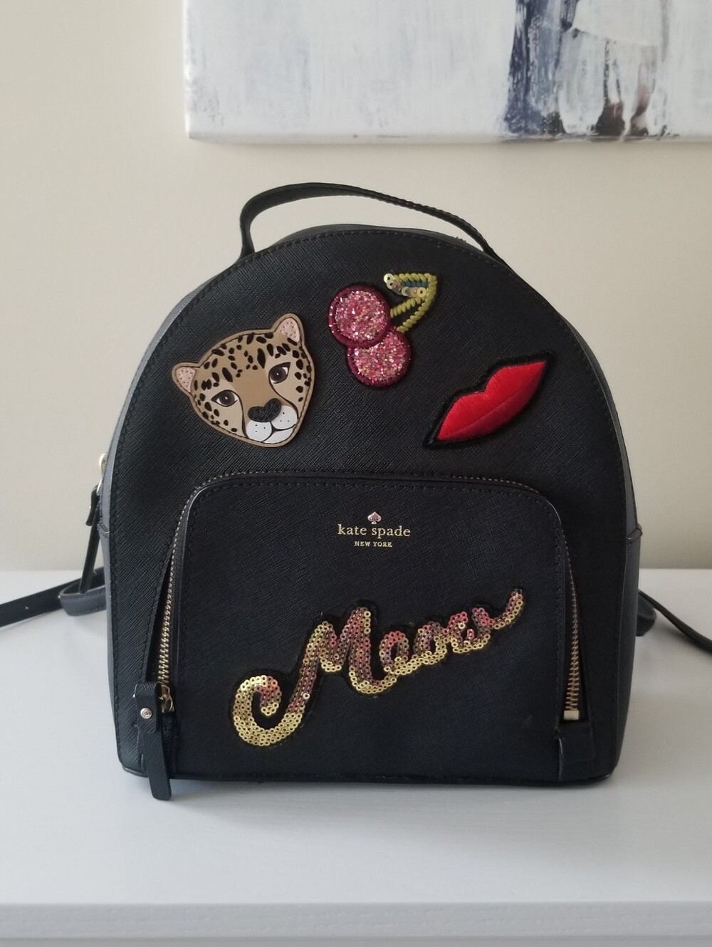 Kate Spade Run Wild Leopard Backpack